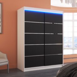 LED világítással ellátott tolóajtós szekrény LUFT 150