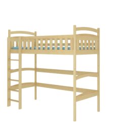 Emeletes ágy galériával MIAGO 180x80 - Természetes fenyő Természetes fenyő
