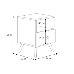 Éjjeliszekrény fiókkal LOGAN - Sonoma