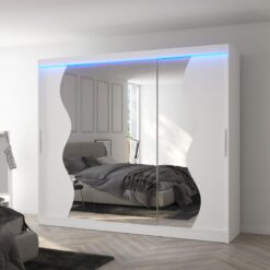 LED tükrös tolóajtós szekrény SHARON 250