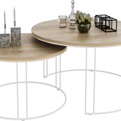 ETTA 2 az 1-ben dohányzóasztal - Fehér Fehér