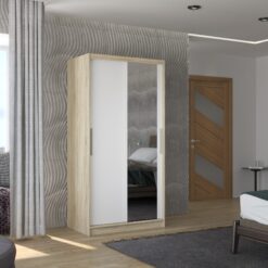 Biztonsági tükrös tolóajtós szekrény BAROS 100