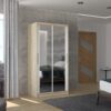 Tolóajtós gardrób Biztonsági tükrös tolóajtós szekrény NEVIO 100 - Sonoma Biztonsági tükrös tolóajtós szekrény NEVIO 100