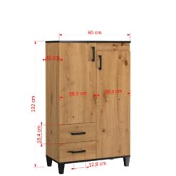 Gardrób Szekrény POLA 15 - Művész Művész