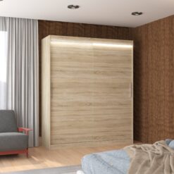 LED világítással ellátott tolóajtós szekrény LINCOLN 180