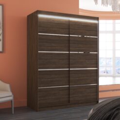 LED világítással ellátott tolóajtós szekrény LUFT 150