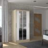 Tolóajtós gardrób Biztonsági tükrös tolóajtós szekrény DRAGONIS 100 - Sonoma Biztonsági tükrös tolóajtós szekrény DRAGONIS 100