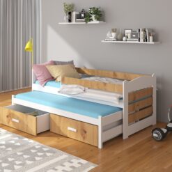 Ágykeret dupla korláttal és matraccal TIARRO 180x80