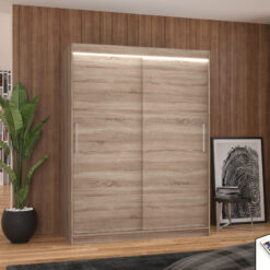 LED világítással ellátott tolóajtós szekrény DENVER 150