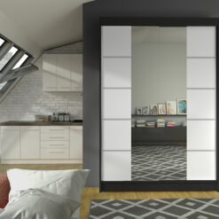 Tolóajtós gardrób Tolóajtós szekrény GENUA 120 - Fekete Fekete