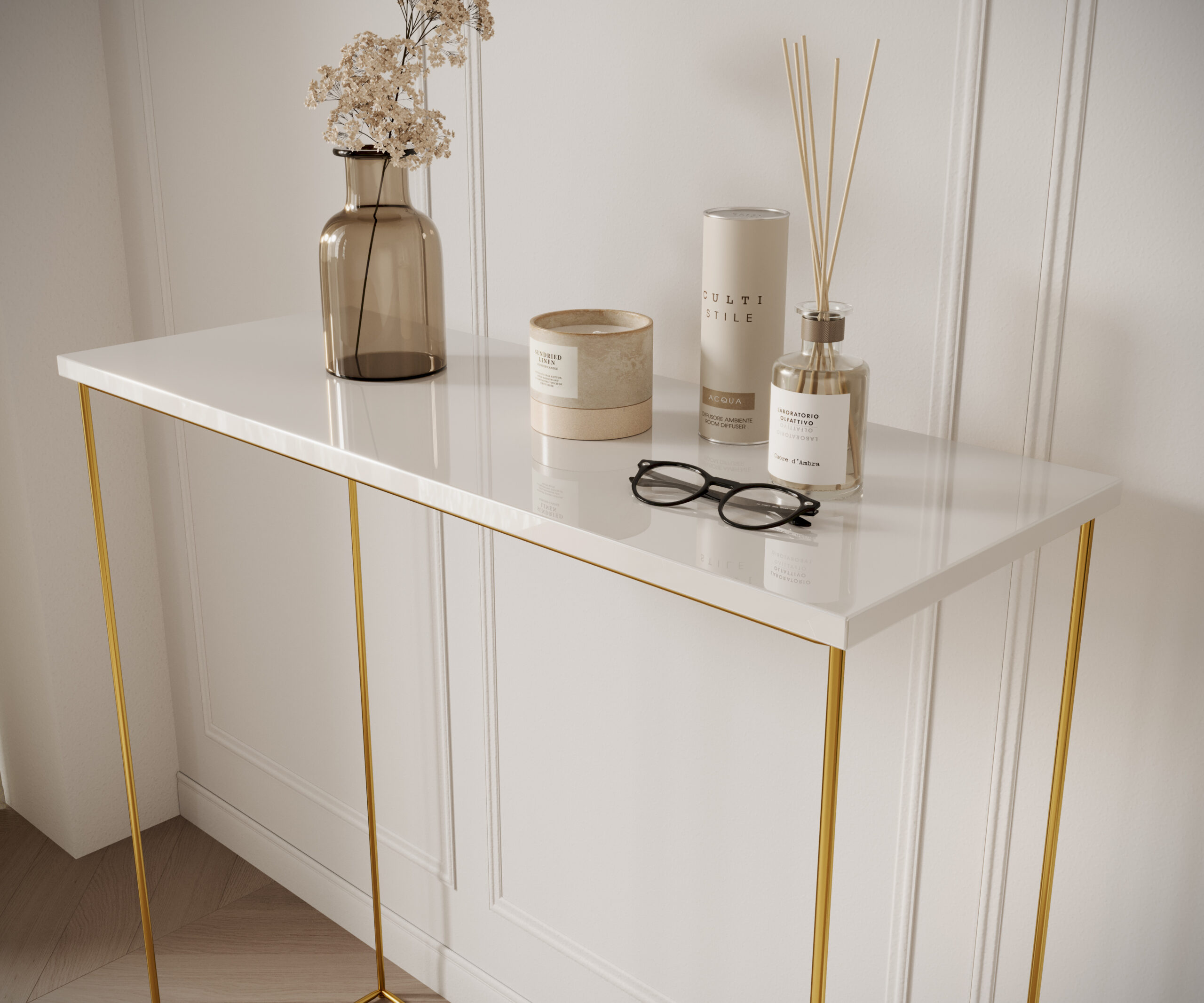 Milan konzol asztalka - Arany Milan konzol asztalka - Arany - Image 3