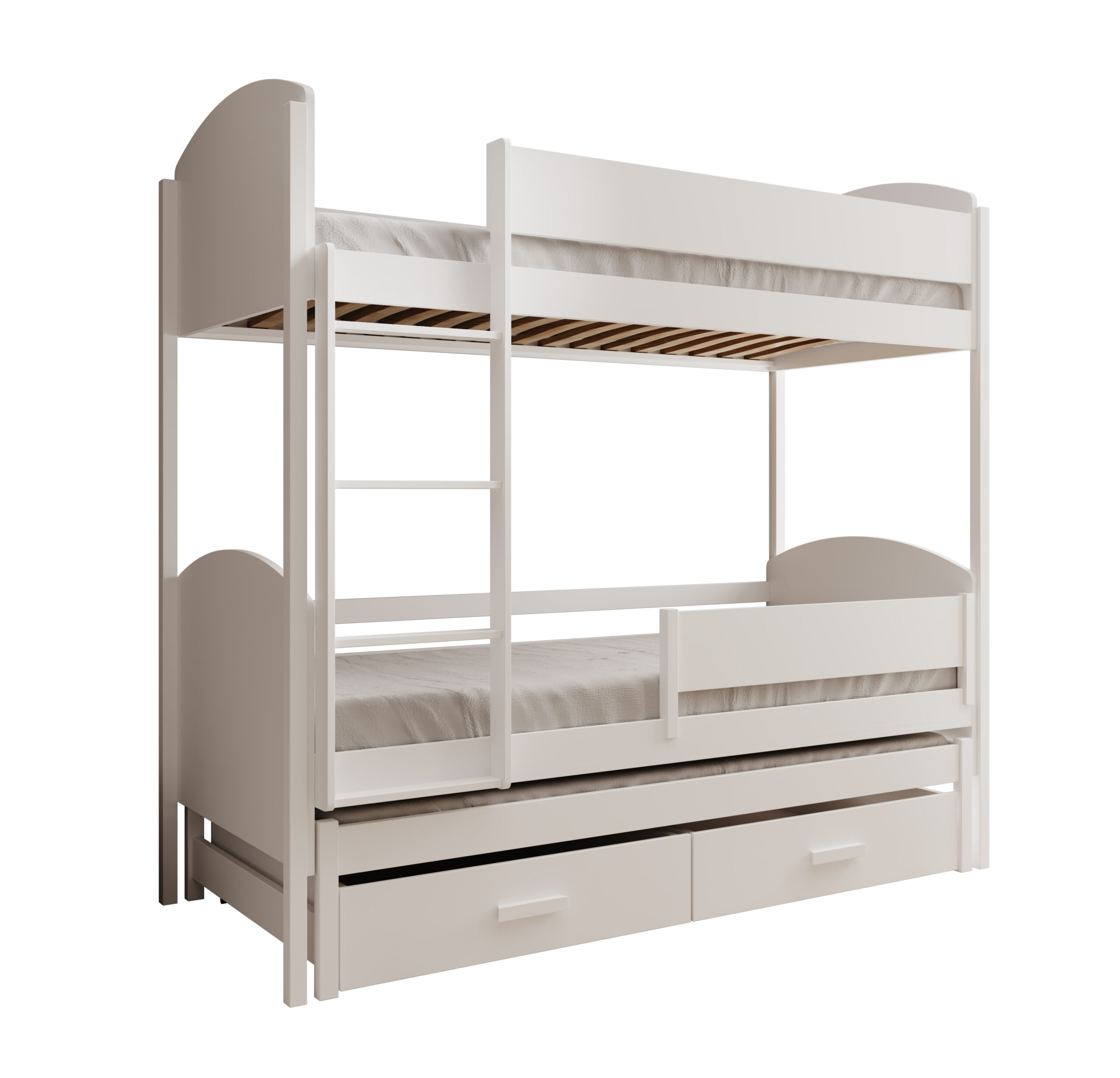 Leia háromszemélyes gyerekágy 180x80 - Fehér Leia háromszemélyes gyerekágy 180x80