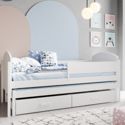 Olen kétszemélyes gyerekágy 180x80 matraccal - Fehér Fehér