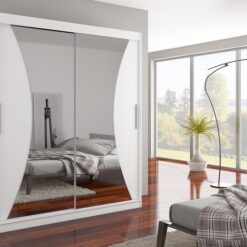 Tolóajtós gardrób Tolóajtós szekrény CHARLOTTE 180 - Fehér Fehér