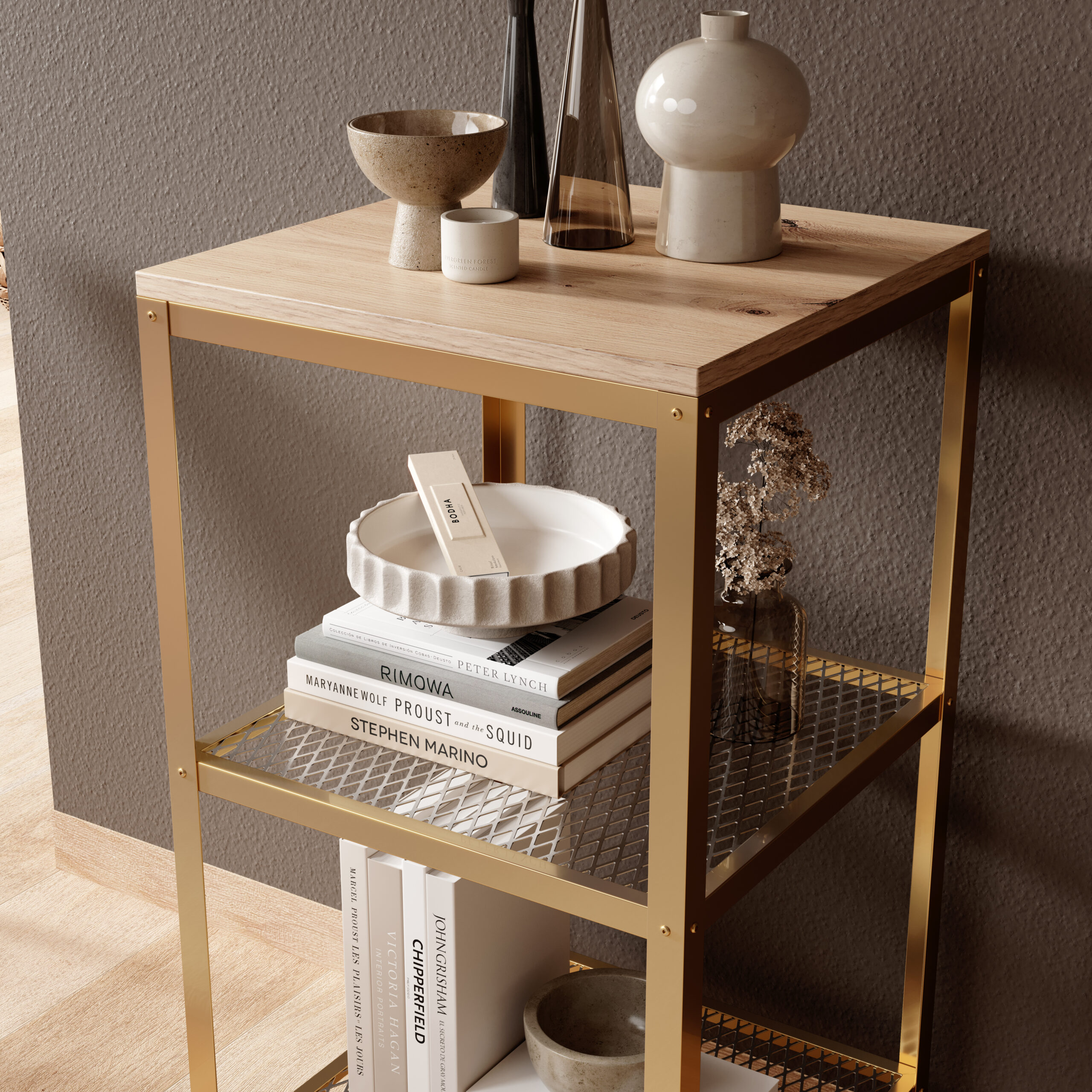 Könyvespolc Rolin polc - Arany Könyvespolc Rolin polc - Arany - Image 3