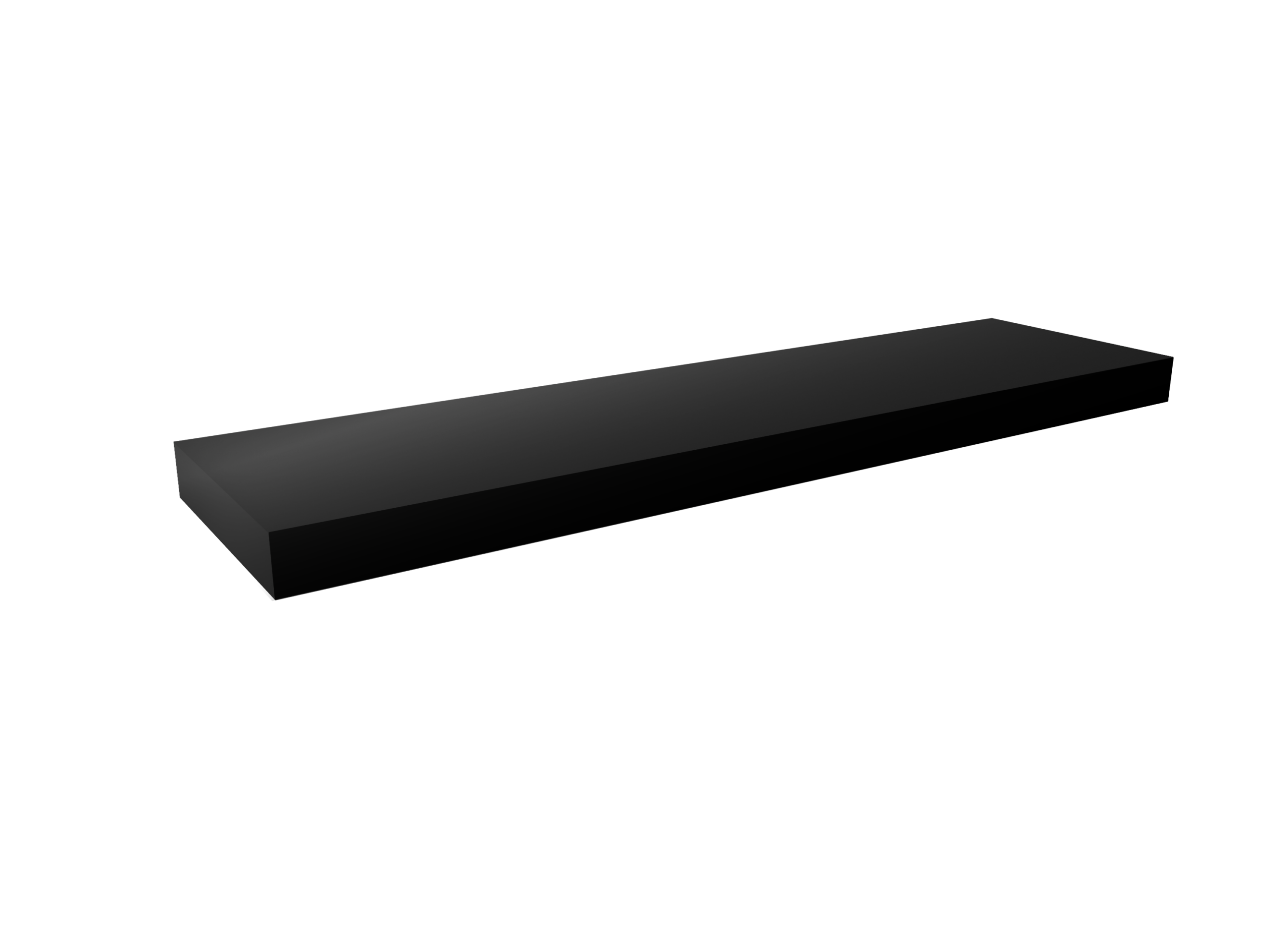 Fali polc ANDREA függő polc 60x26 - Fekete Fekete