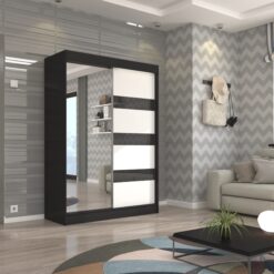 Tolóajtós szekrény tükörrel és lacobellel TOURA 150