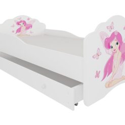 Gyerekágy Ágy matraccal és fiókkal CASIMO GIRL WITH WINGS 160x80 - Fehér Fehér