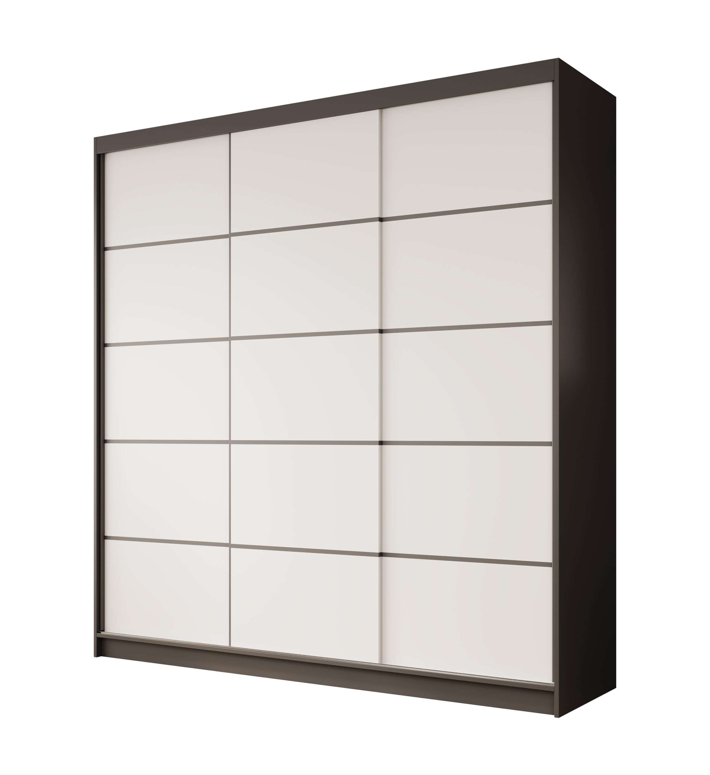 Tolóajtós gardrób Greta tolóajtós szekrény 200 - Fekete Greta tolóajtós szekrény 200