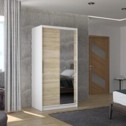 Biztonsági tükrös tolóajtós szekrény BAROS 100