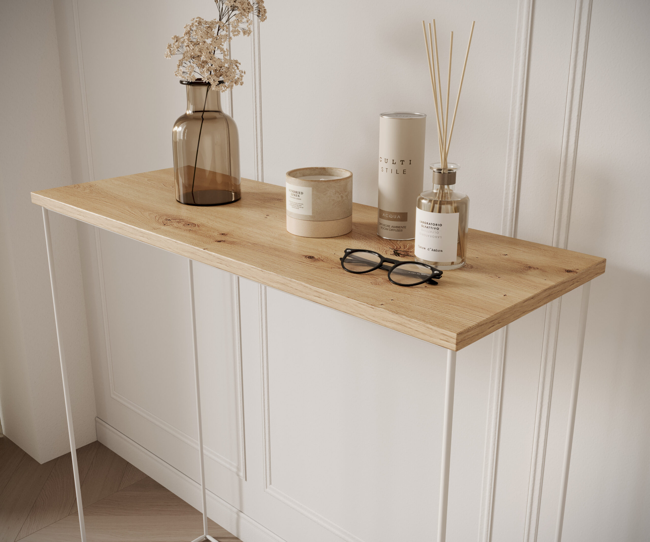 Milan konzol asztalka - Fehér Milan konzol asztalka - Fehér - Image 3