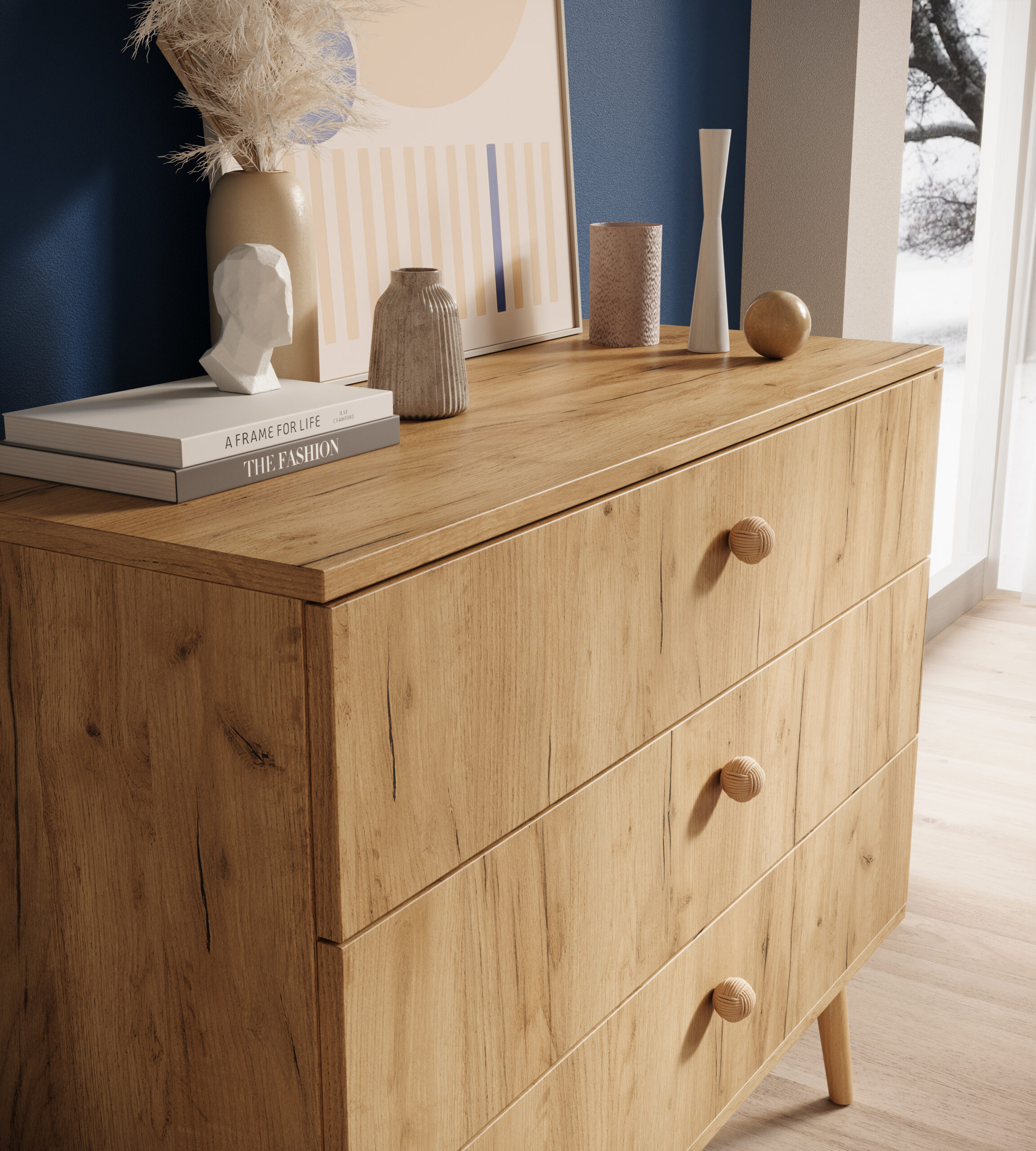 Beni komód - Amat tölgyfa modern komód – Beni komód - Amat tölgyfa enteriőr fotó 4