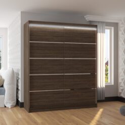 LED világítással ellátott tolóajtós szekrény SPECTRA 180