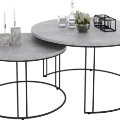 ETTA 2 az 1-ben dohányzóasztal - Fekete Fekete