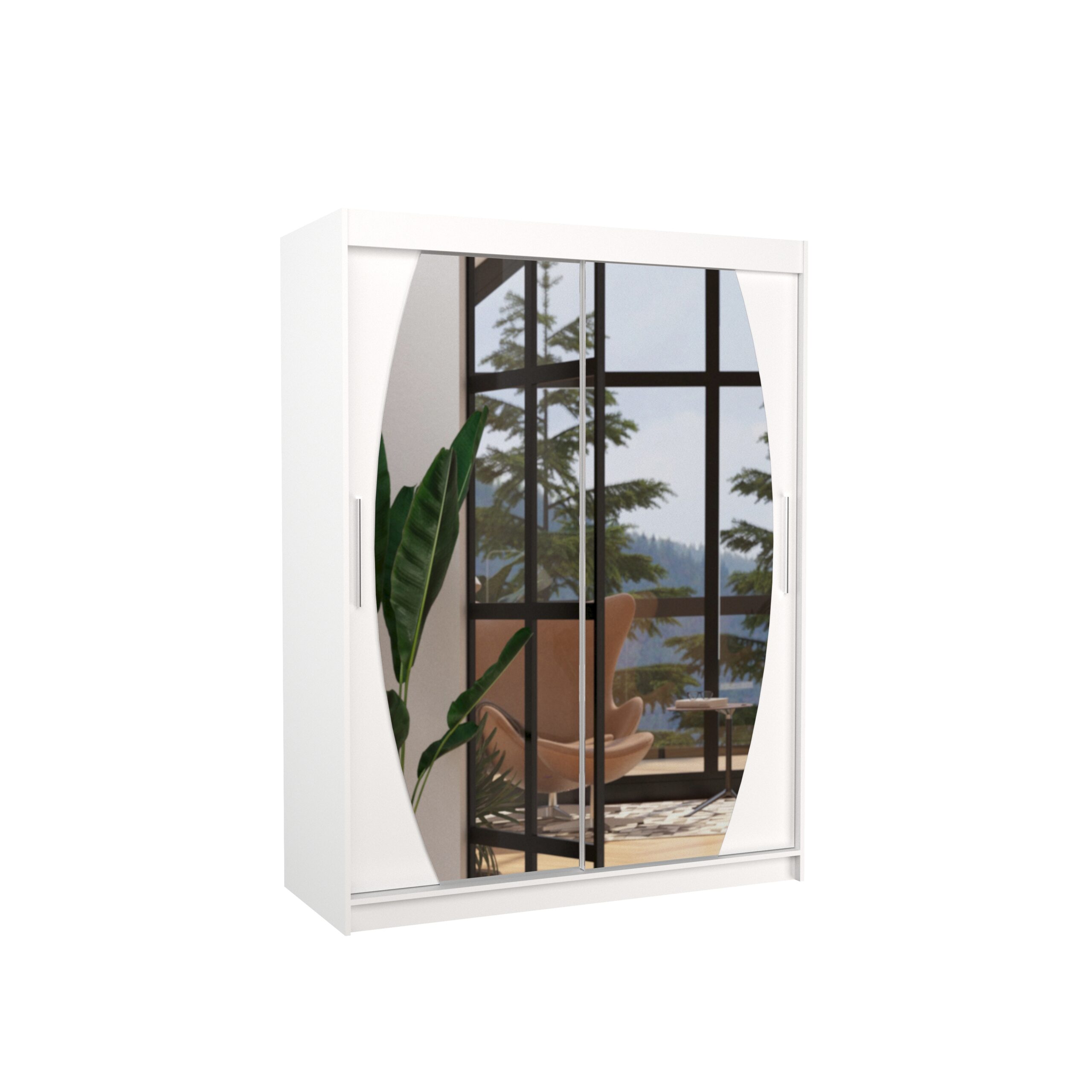 Tolóajtós gardrób Tolóajtós szekrény ALEN 150 - Fehér Tolóajtós gardrób Tolóajtós szekrény ALEN 150 - Fehér - Image 3