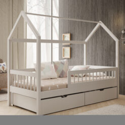 Gyermekágy Galicja házikó ágy matraccal - Fehér Fehér