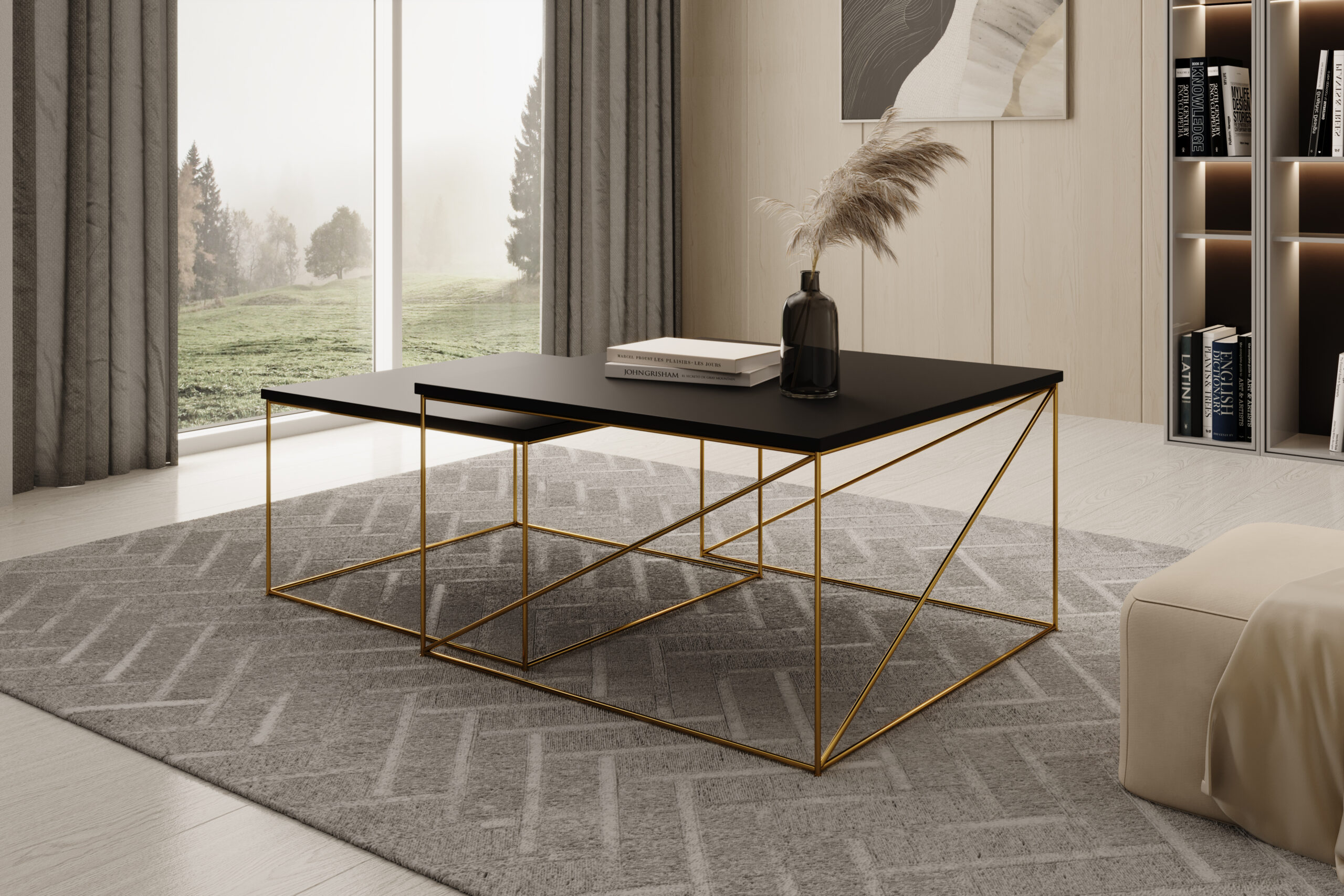 Licco 2in1 dohányzóasztal - Arany Arany