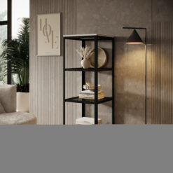 Könyvespolc Reli polc - Fekete