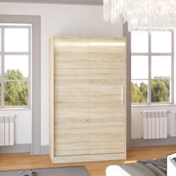 LED világítással ellátott tolóajtós szekrény COLLIN 120