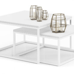 KAMA 2 az 1-ben dohányzóasztal - Fehér Fehér