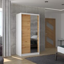 Biztonsági tükrös tolóajtós szekrény BAROS 100