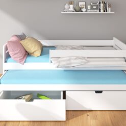 Ifjúsági ágy Dupla ágy korláttal TOMI 200x90 - Grafitszürke