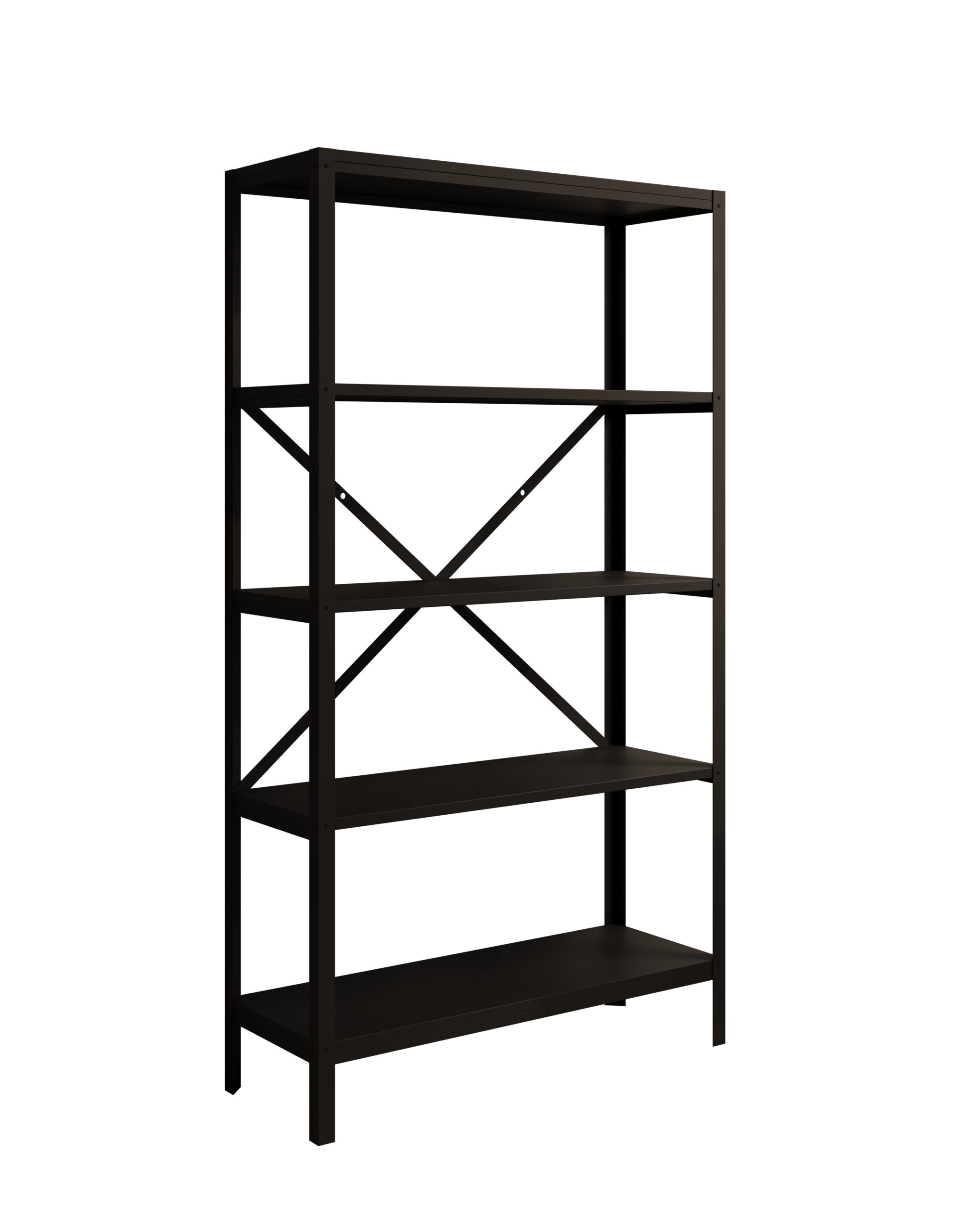 Könyvespolc Rene polc - Fekete Rene polc