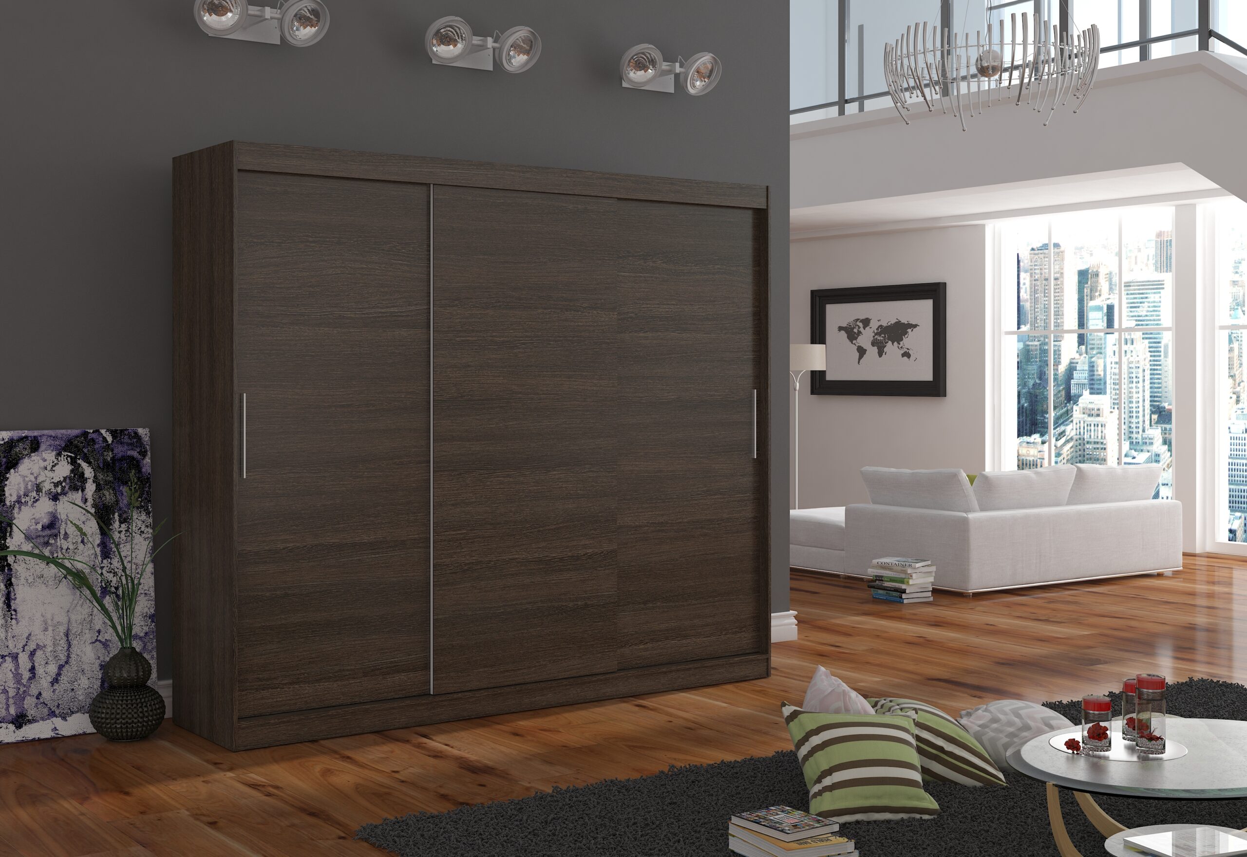 Tolóajtós gardrób Tükrös tolóajtós szekrény ANTOS 250 - Csoki Csoki