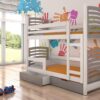 Gyerekágy Kétszemélyes emeletes ágy matracokkal OSUNA - Fehér Kétszemélyes emeletes ágy matracokkal OSUNA