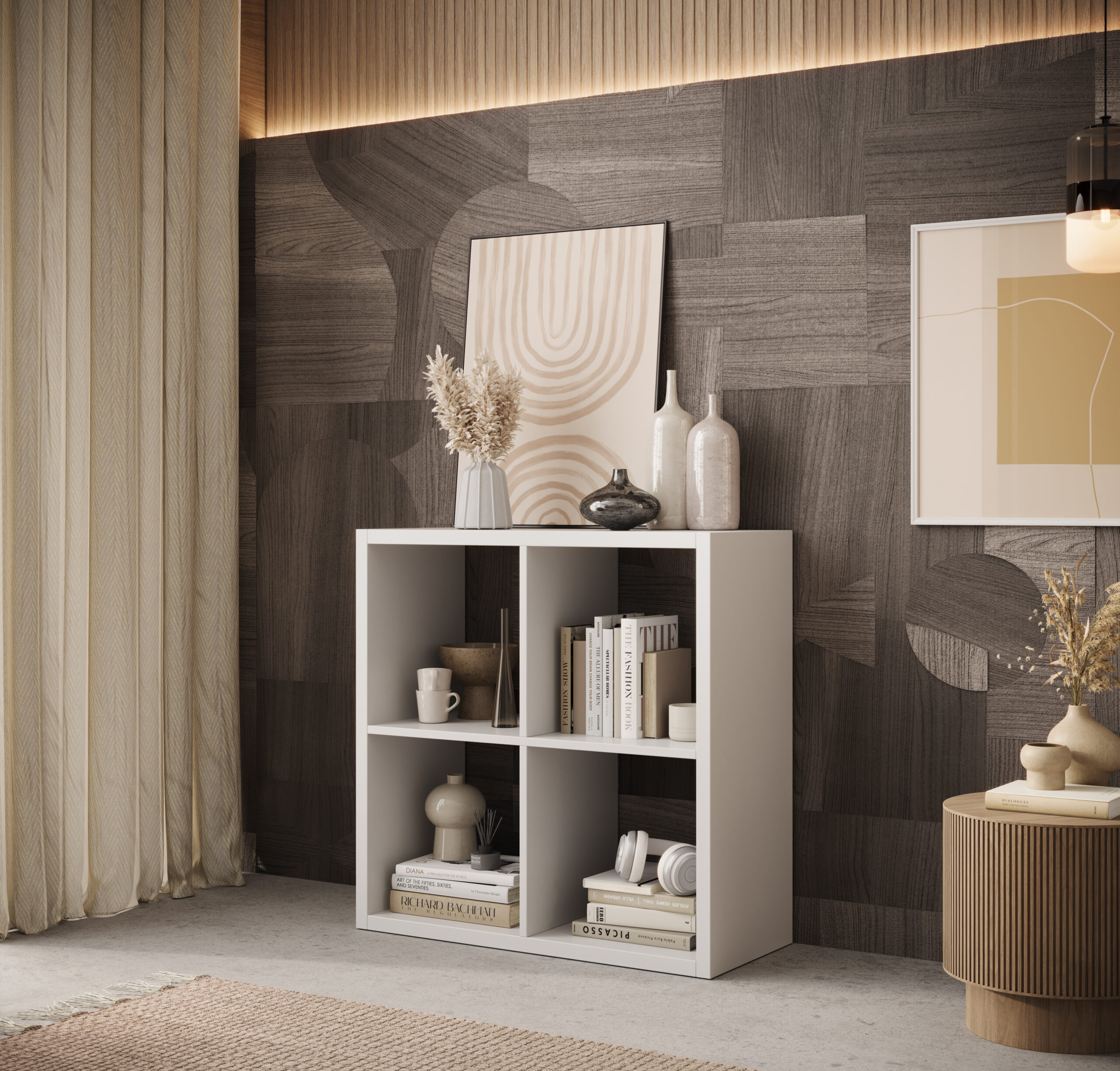 Könyvespolc Cleo III könyvespolc - Fehér Fehér