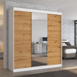 Biztonsági tükrös tolóajtós szekrény SANTIAGO 200