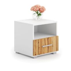 Éjjeliszekrény fiókkal EMI - Fehér Fehér