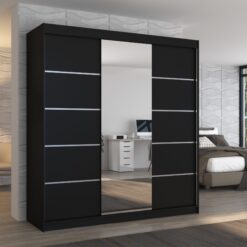 Biztonsági tükrös tolóajtós szekrény BERGEN 200