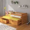 Ifjúsági ágy Dupla ágy korláttal TOMI 200x90 - Égerfa Dupla ágy korláttal TOMI 200x90