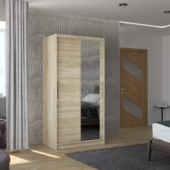 Biztonsági tükrös tolóajtós szekrény BAROS 100