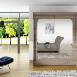 Tolóajtós gardrób Tolóajtós szekrény CLEVER 150 - Trüffel Trüffel