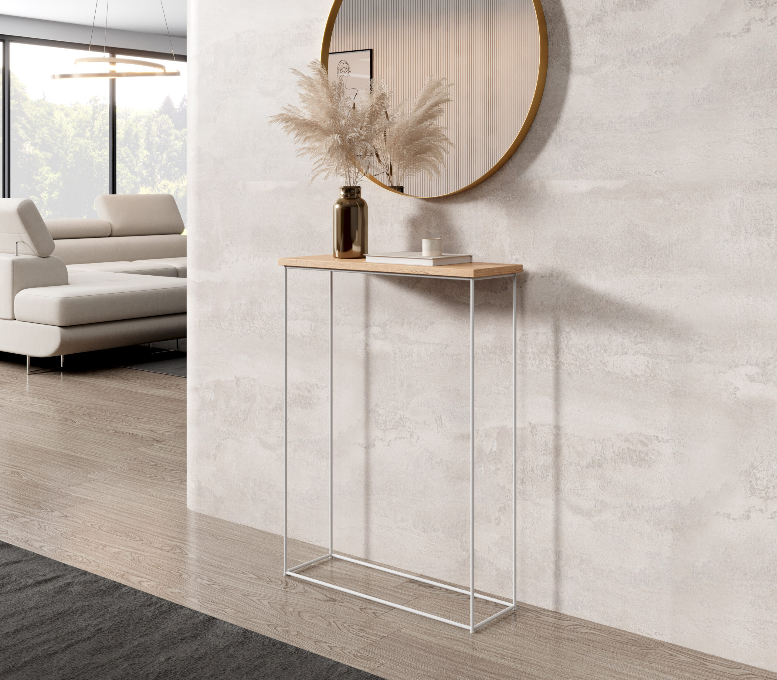 Sili konzol asztalka - Fehér Fehér