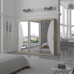 Tolóajtós gardrób Tükrös tolóajtós szekrény DIEGO 250 - Sonoma Sonoma