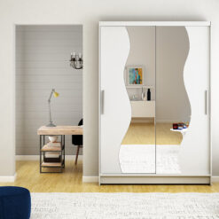 Tolóajtós gardrób Tolóajtós szekrény OSWALD 120 - Fehér Fehér