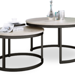 OKIN 2 az 1-ben dohányzóasztal - Fekete Fekete